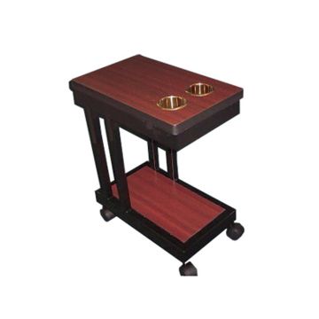 Poker Drink Cart: Poker Drink Cart feature a handsome wood laminate finish, a black metal frame